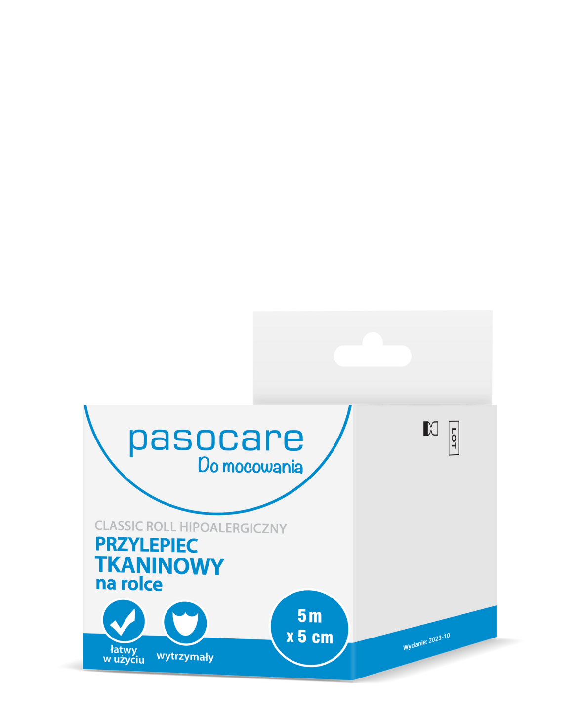 Hhipoalergiczny przylepiec tkaninowy na rolce, 5x5cm